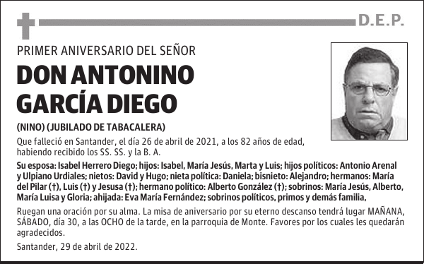 DON ANTONINO GARCÍA DIEGO