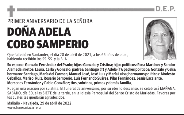 DOÑA ADELA COBO SAMPERIO