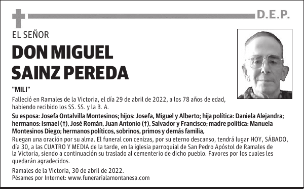 DON MIGUEL SAINZ PEREDA