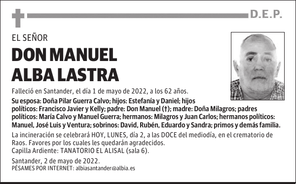 DON MANUEL ALBA LASTRA