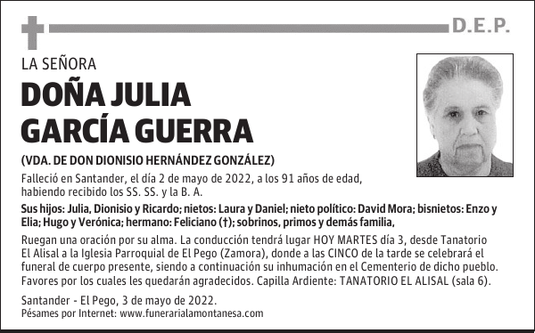 DOÑA JULIA GARCÍA GUERRA