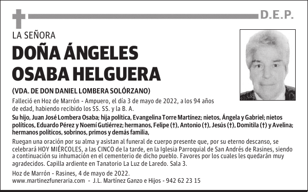 DOÑA ÁNGELES OSABA HELGUERA