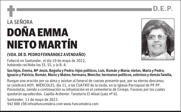 Doña Emma Nieto Martín