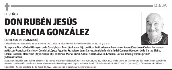 DON RUBÉN JESÚS VALENCIA GONZÁLEZ