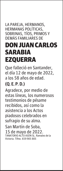 DON JUAN CARLOS SARABIA EZQUERRA