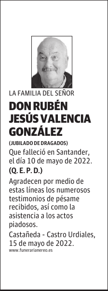 DON RUBÉN JESÚS VALENCIA GONZÁLEZ