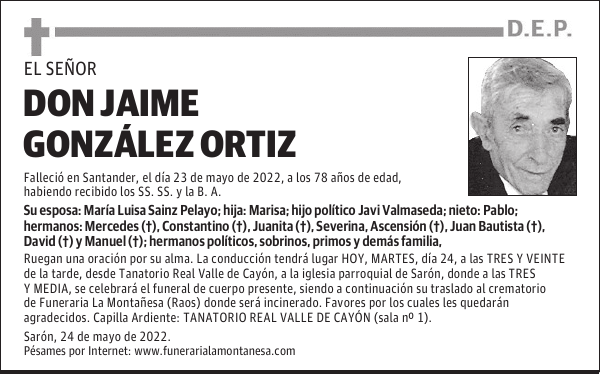 DON JAIME GONZÁLEZ ORTÍZ