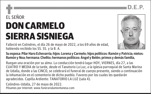 DON CARMELO SIERRA SISNIEGA