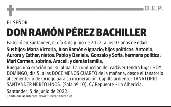 DON RAMÓN PÉREZ BACHILLER