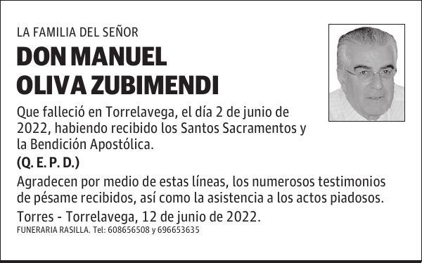 DON MANUEL OLIVA ZUBIMENDI