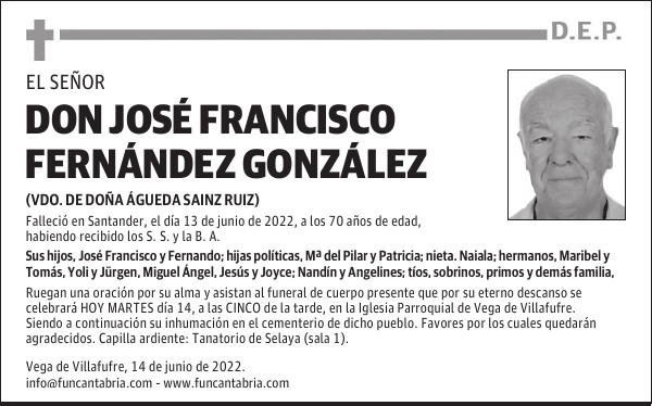 DON JOSÉ FRANCISCO FERNÁNDEZ GONZÁLEZ