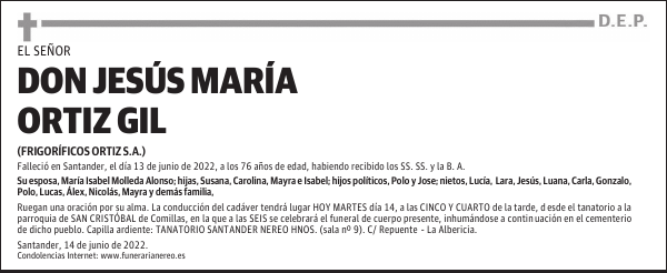 DON JESÚS MARÍA ORTIZ GIL