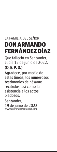 DON ARMANDO FERNÁNDEZ DÍAZ