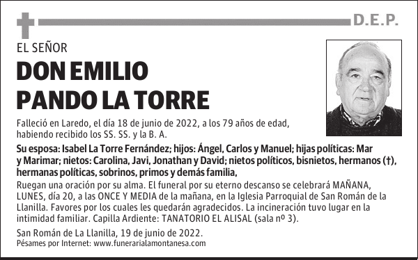 DON EMILIO PANDO LA TORRE