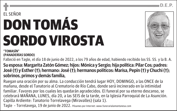 DON TOMÁS SORDO VIROSTA