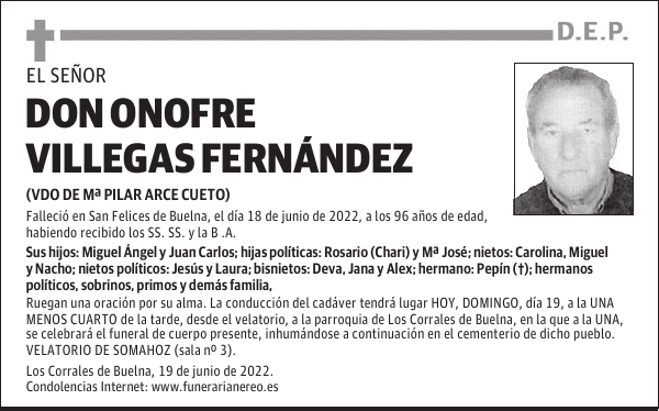 DON ONOFRE VILLEGAS FERNÁNDEZ