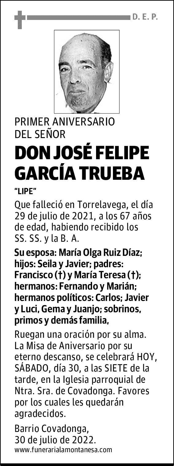 DON JOSÉ FELIPE GARCÍA TRUEBA