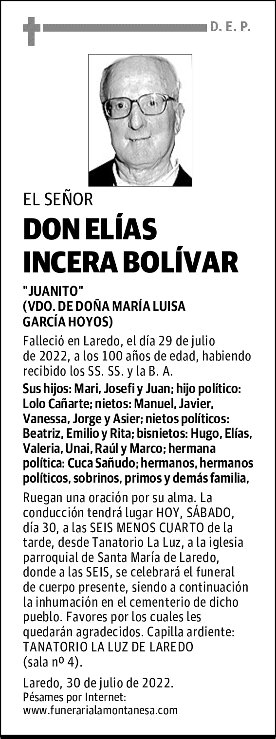 DON ELÍAS INCERA BOLÍVAR