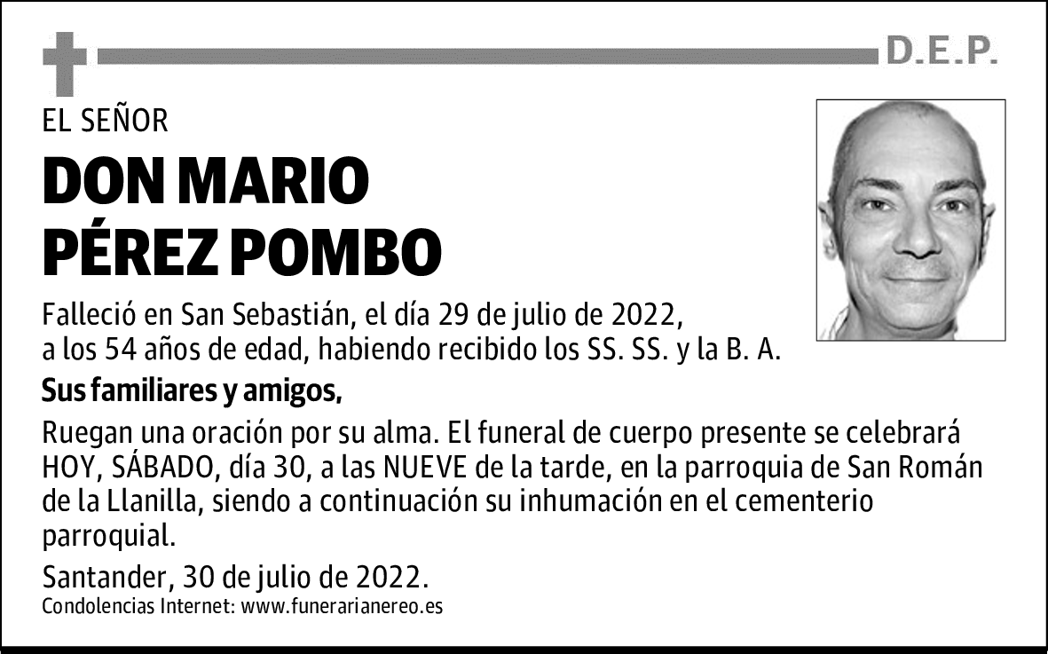 DON MARIO PÉREZ POMBO