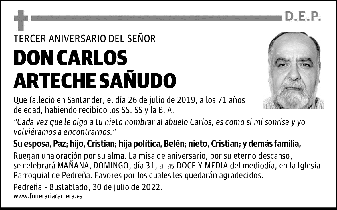 DON CARLOS ARTECHE SAÑUDO