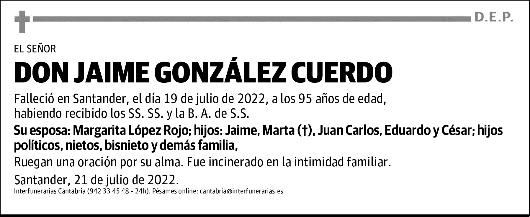 D. JAIME GONZÁLEZ CUERDO