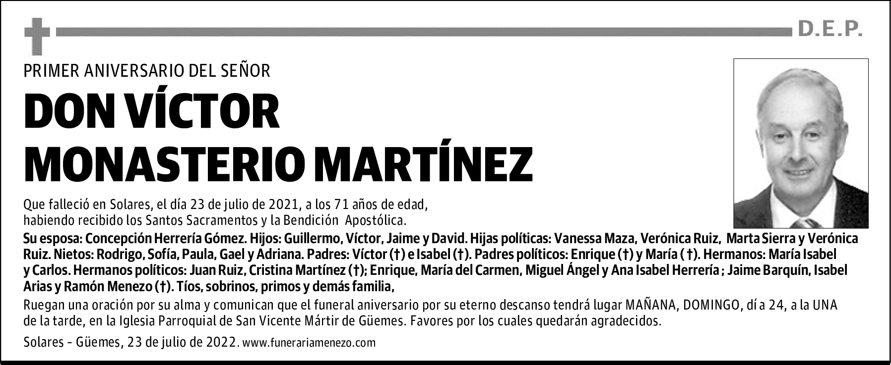 Don Víctor Monasterio Martínez