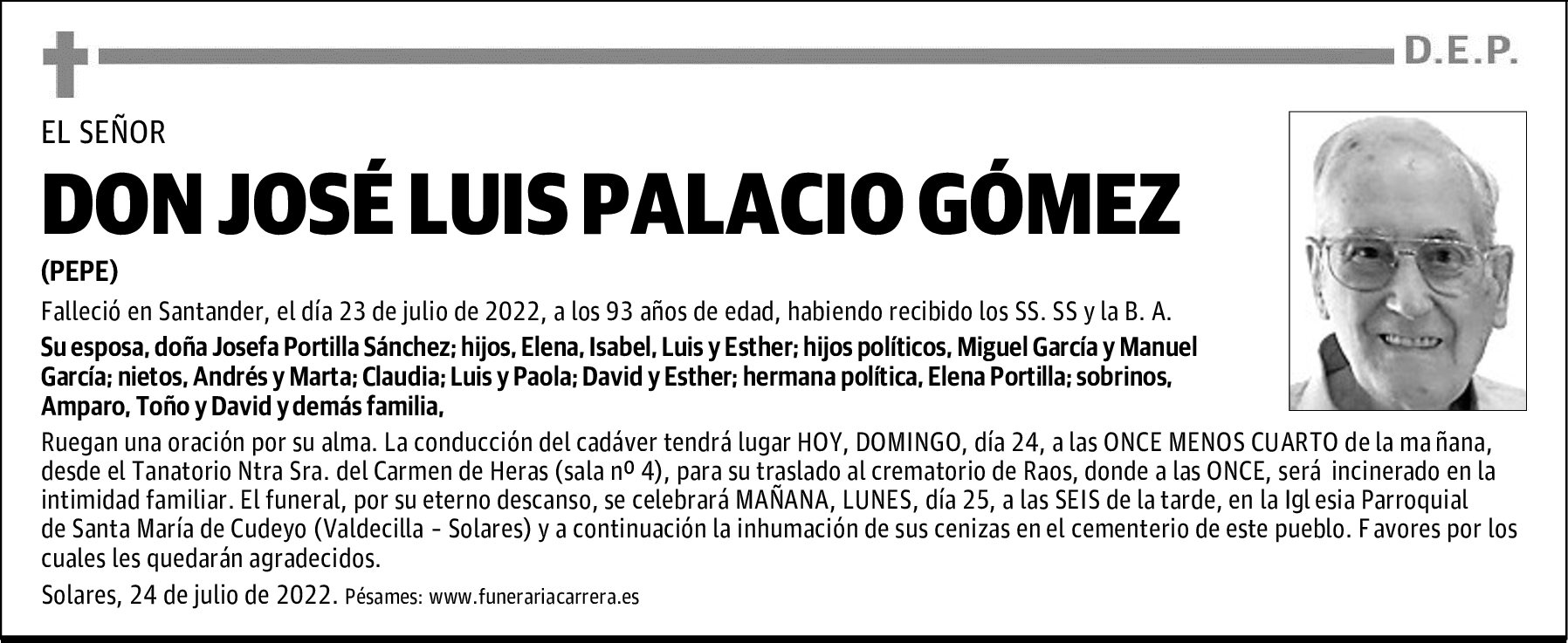 DON JOSÉ LUIS PALACIO GÓMEZ