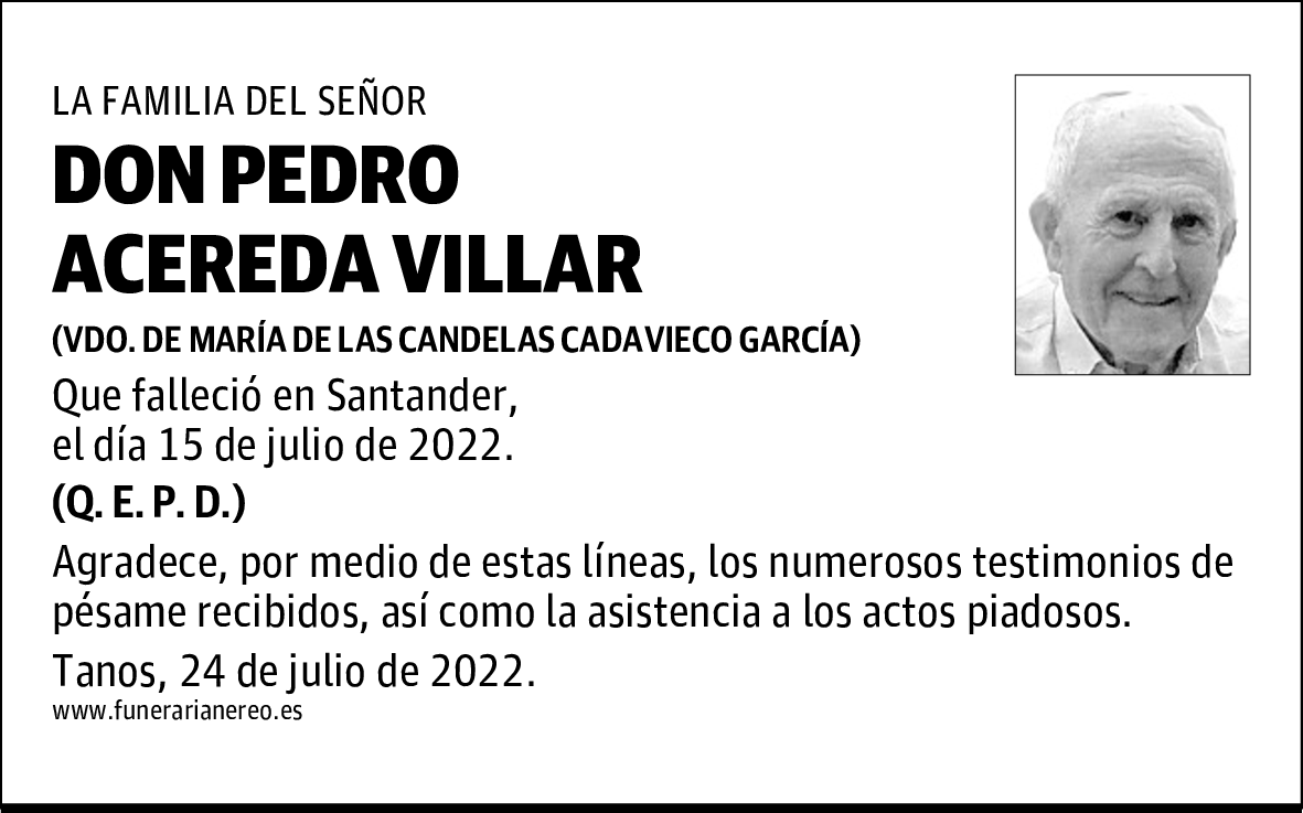 DON PEDRO ACEREDA VILLAR