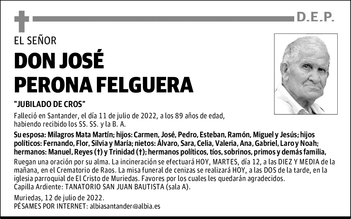 DON JOSÉ PERONA FELGUERA