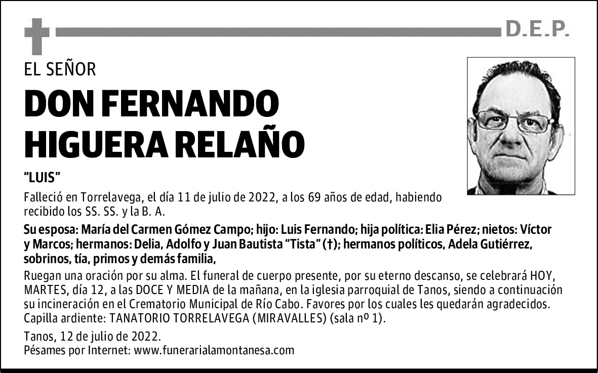 DON FERNANDO HIGUERA RELAÑO