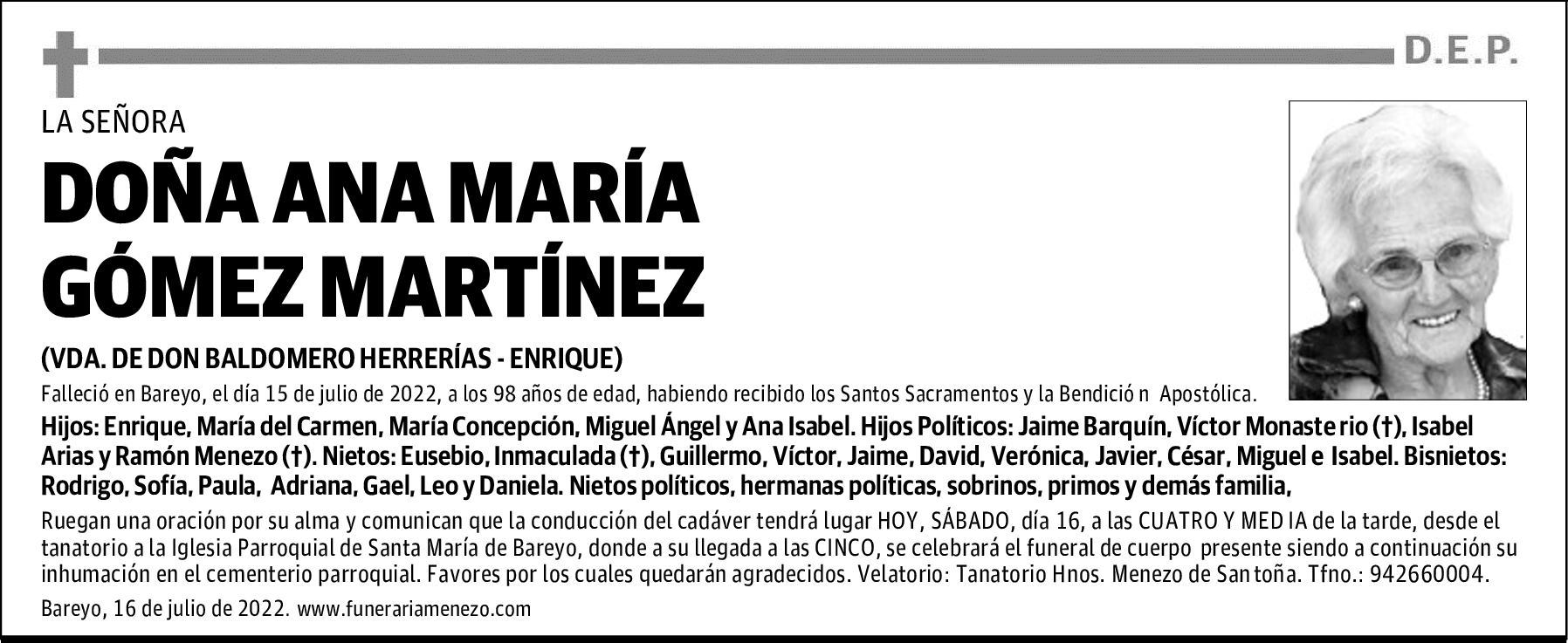 Doña Ana María Gómez Martínez