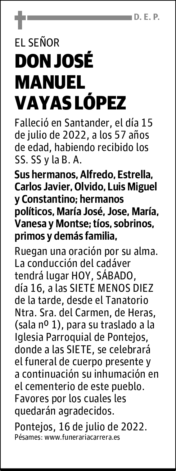 DON JOSÉ MANUEL VAYAS LÓPEZ