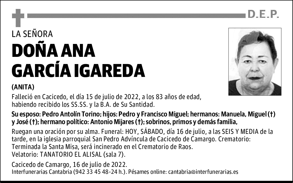 DOÑA.ANA GARCÍA IGAREDA