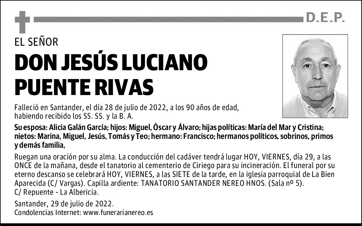 DON JESÚS LUCIANO PUENTE RIVAS