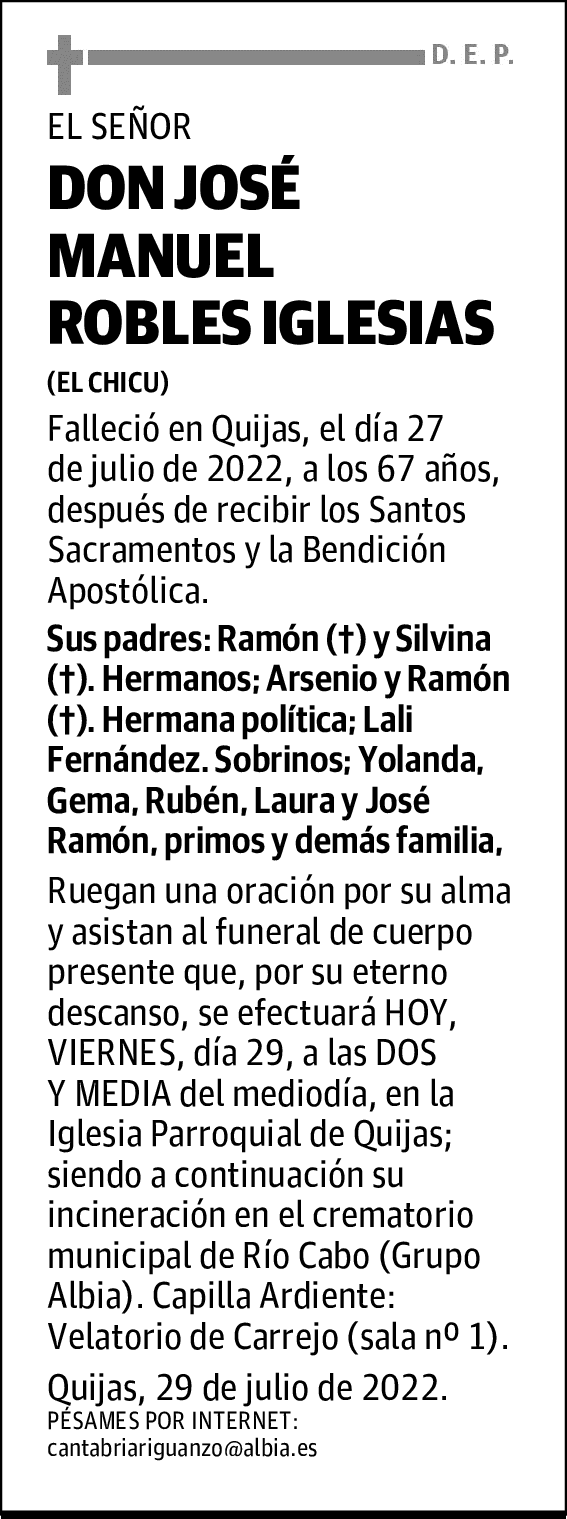 DON JOSÉ MANUEL ROBLES IGLESIAS