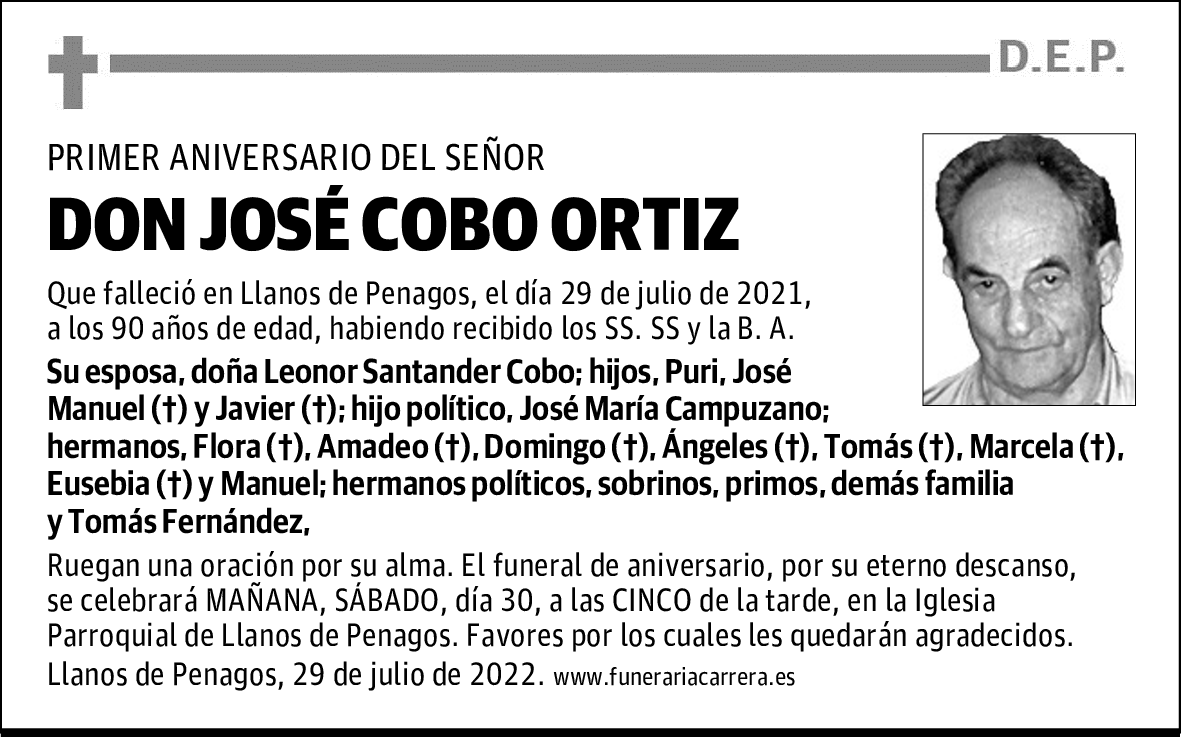 DON JOSÉ COBO ORTIZ