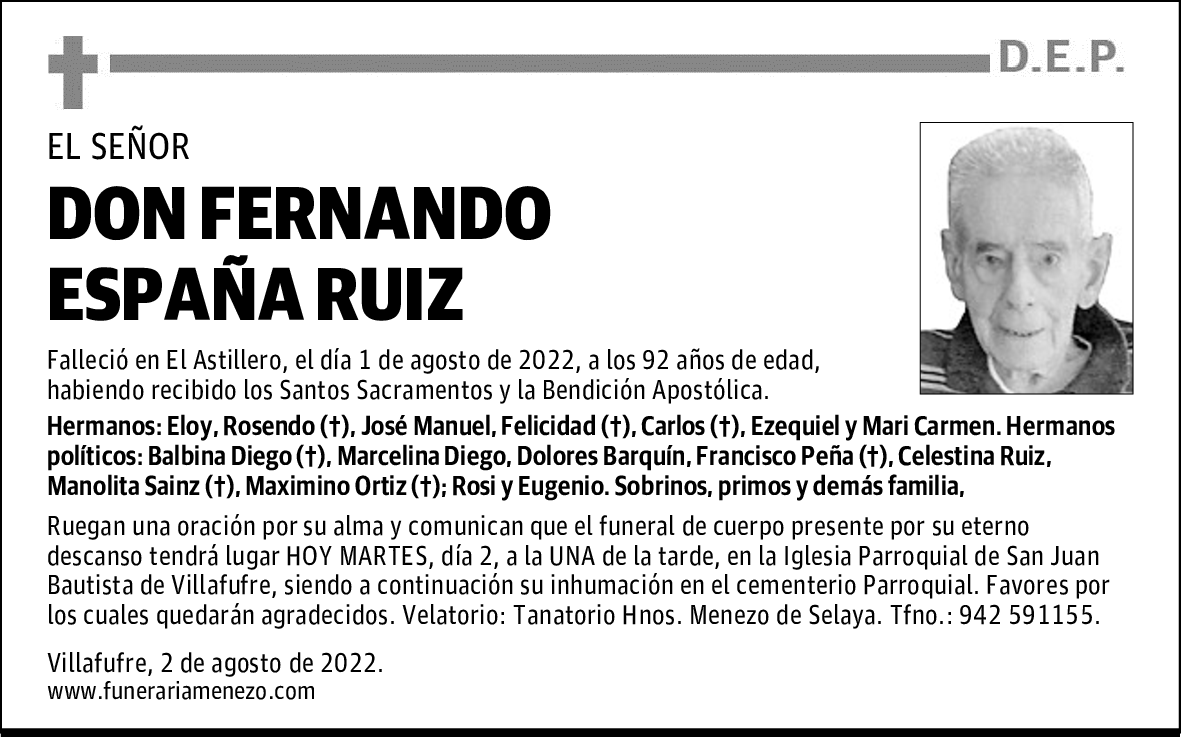 DON FERNANDO ESPAÑA RUIZ