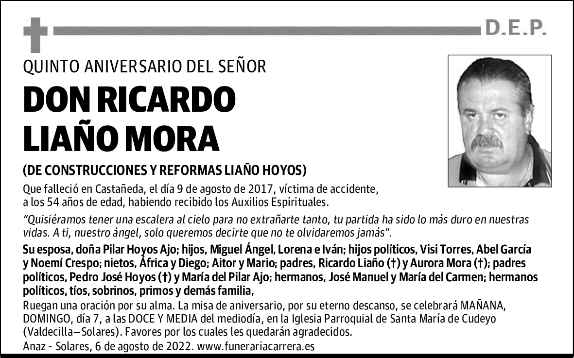 DON RICARDO LIAÑO MORA