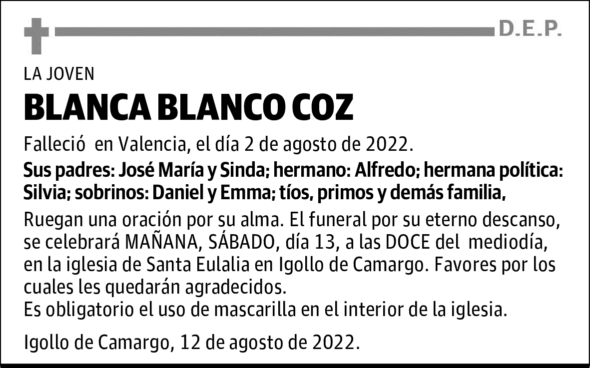 BLANCA BLANCO COZ