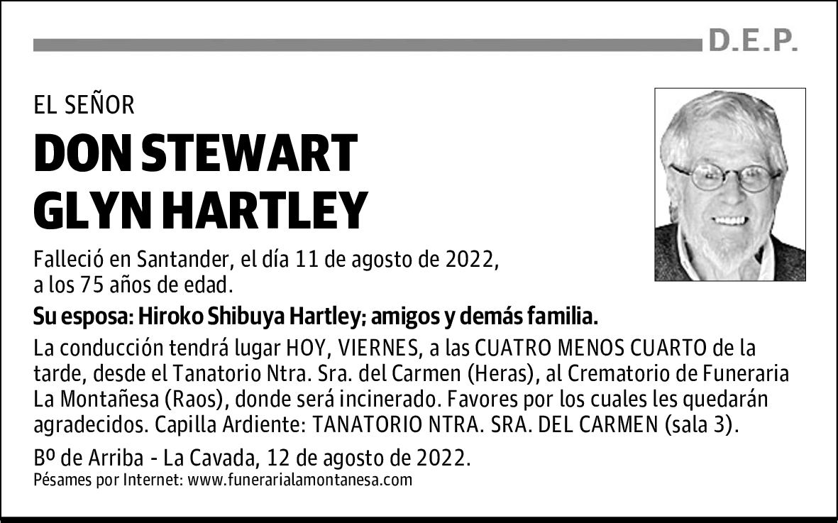 DON STEWART GLYN HARTLEY