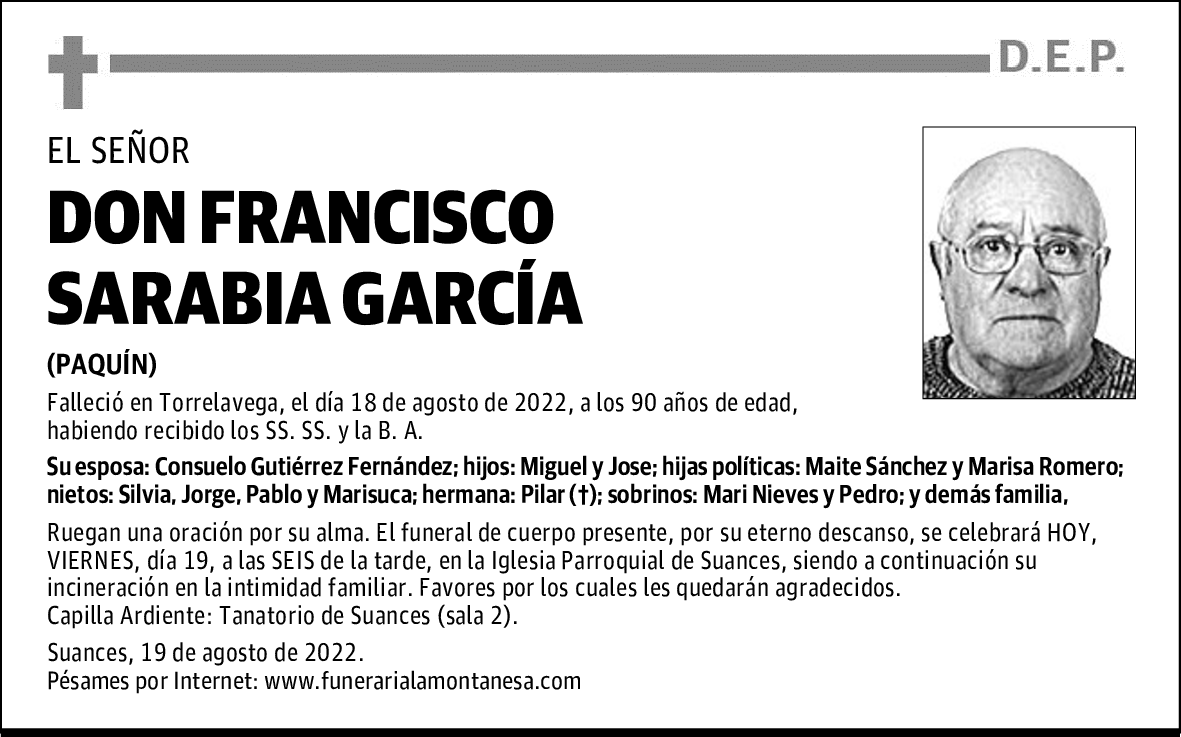 DON FRANCISCO SARABIA GARCÍA