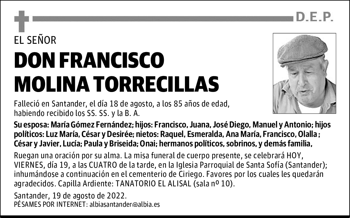 DON FRANCISCO MOLINA TORRECILLAS