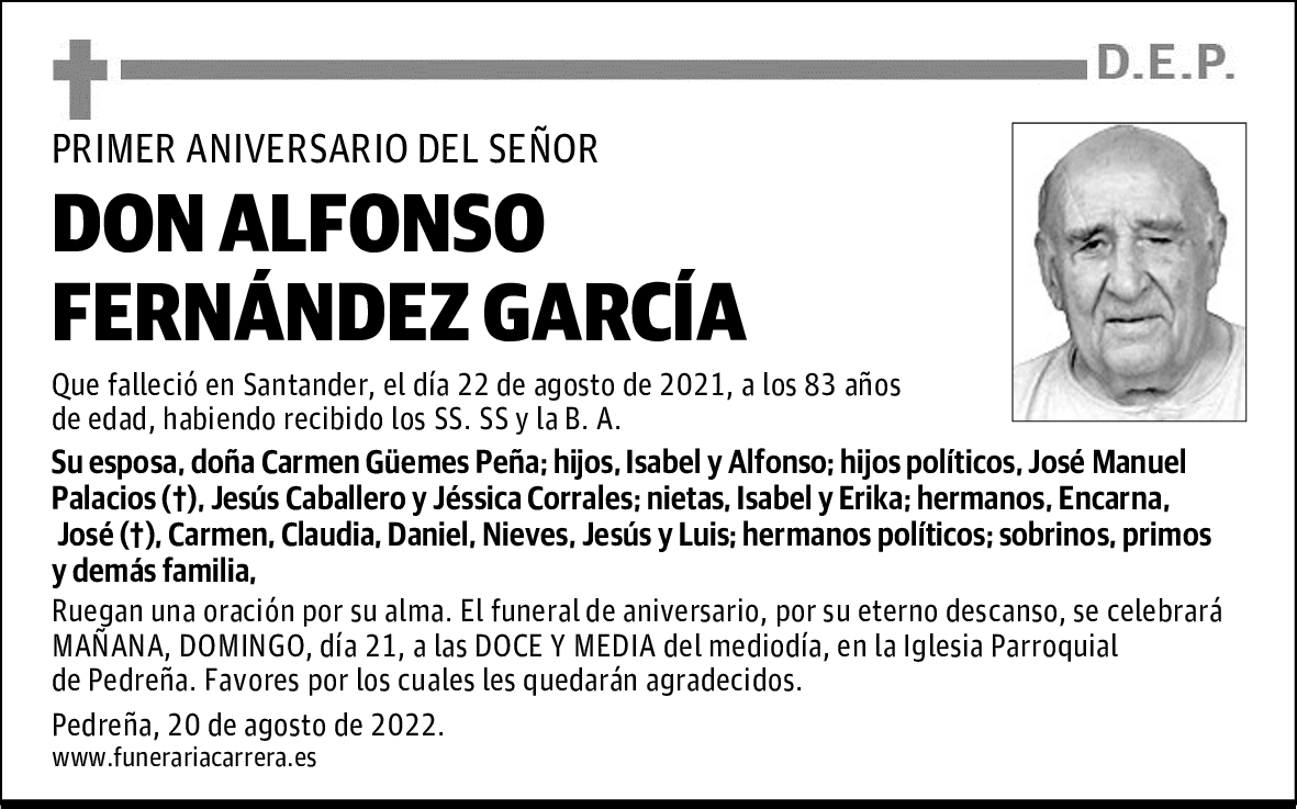 DON ALFONSO FERNÁNDEZ GARCÍA