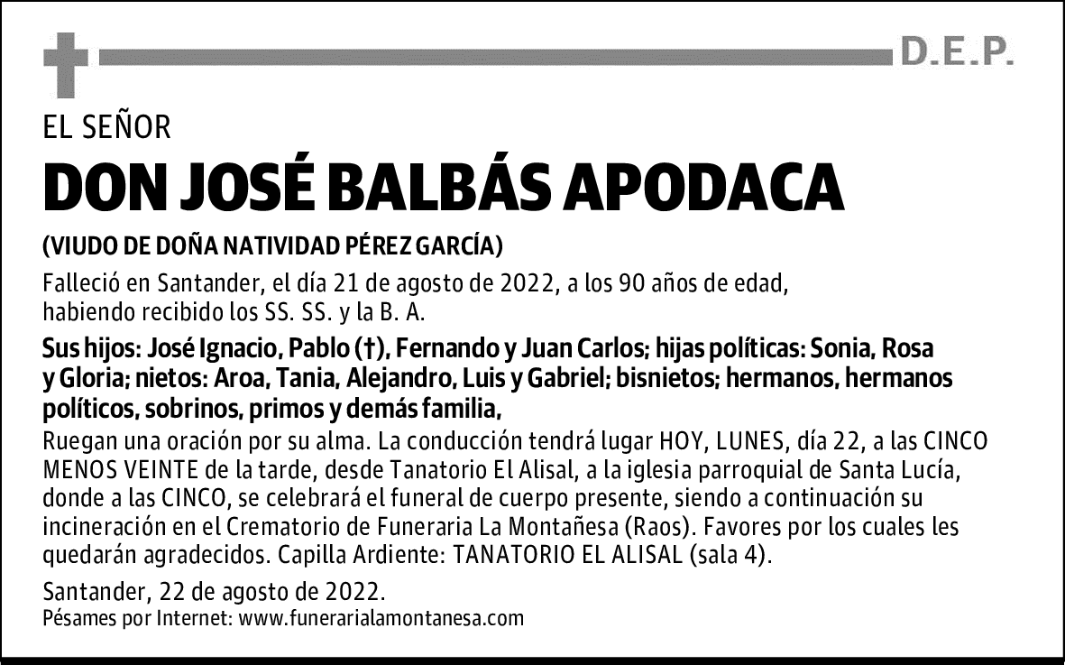DON JOSÉ BALBÁS APODACA