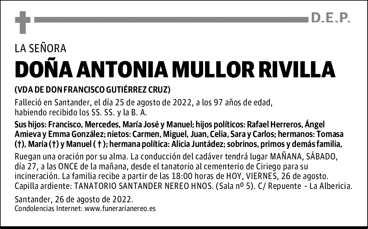 DOÑA ANTONIA MULLOR RIVILLA