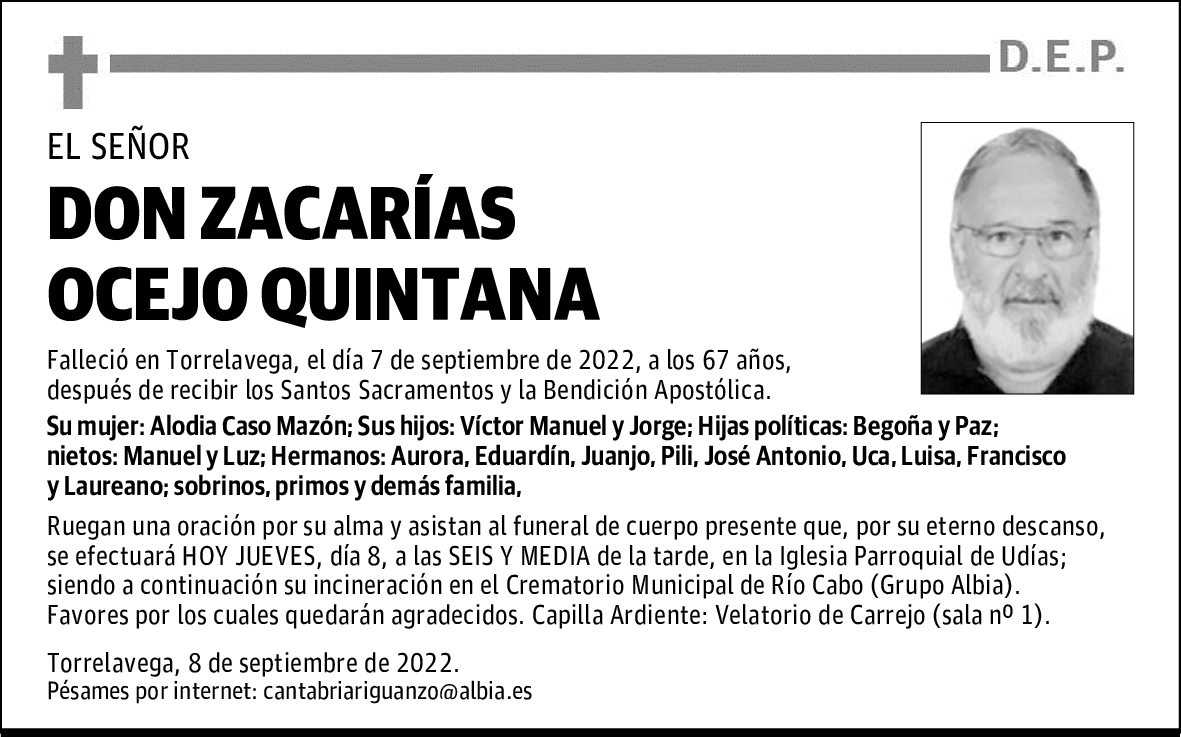 DON ZACARÍAS OCEJO QUINTANA