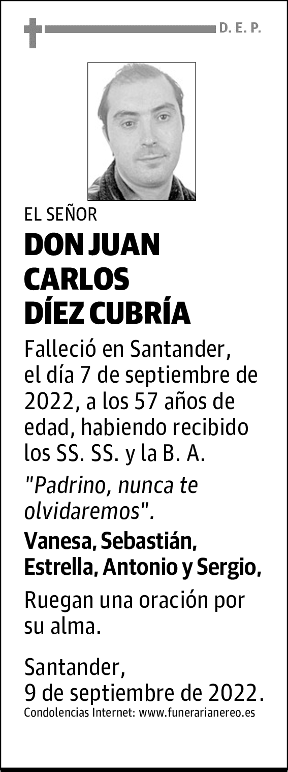 DON JUAN CARLOS DÍEZ CUBRÍA