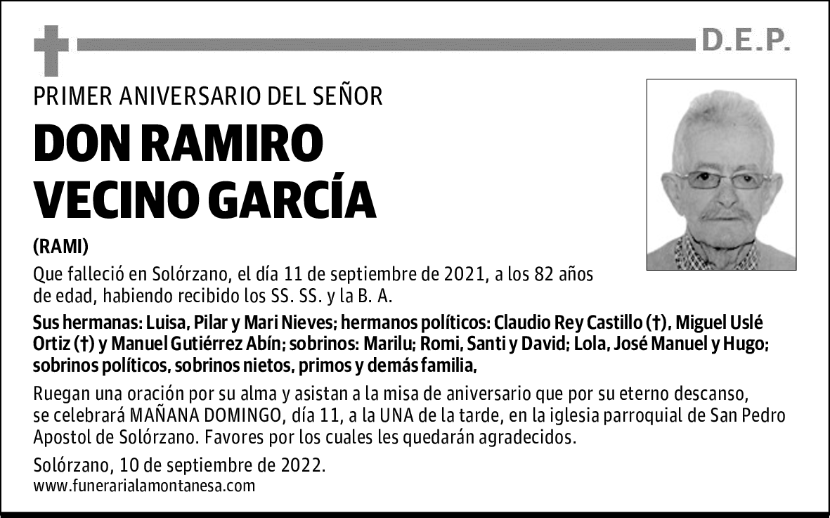 DON RAMIRO VECINO GARCÍA
