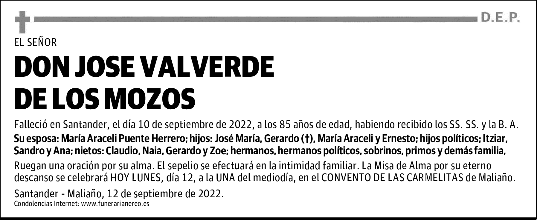 DON JOSE VALVERDE DE LOS MOZOS