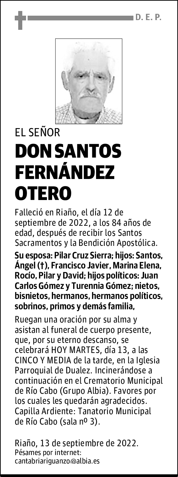 DON SANTOS FERNÁNDEZ OTERO